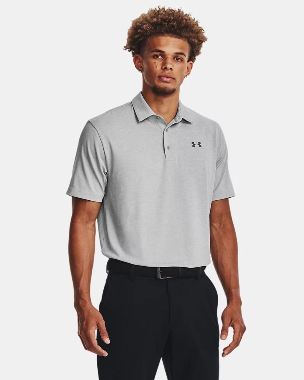 NWT Under Armour UA Playoff Heather Men's Polo in Mod Grey size Large